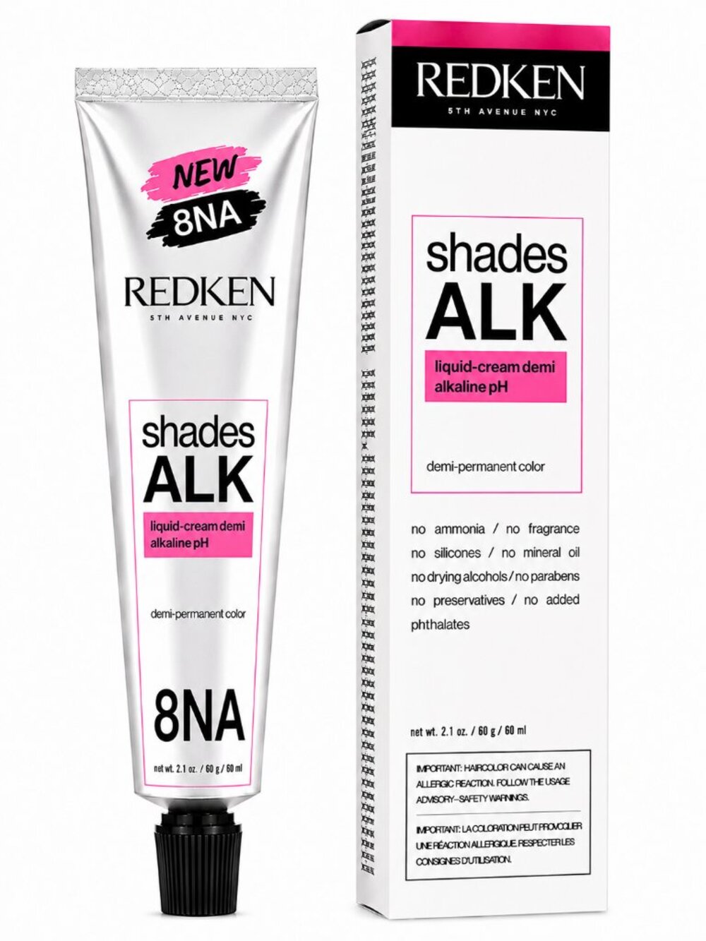 Redken Shades ALK 8NA Demi-Permanent Liquid-Cream Hair Color 2.1 oz